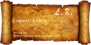 Lugosi Klára névjegykártya