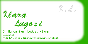 klara lugosi business card